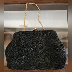 Vintage 1960 hand beaded clutch.